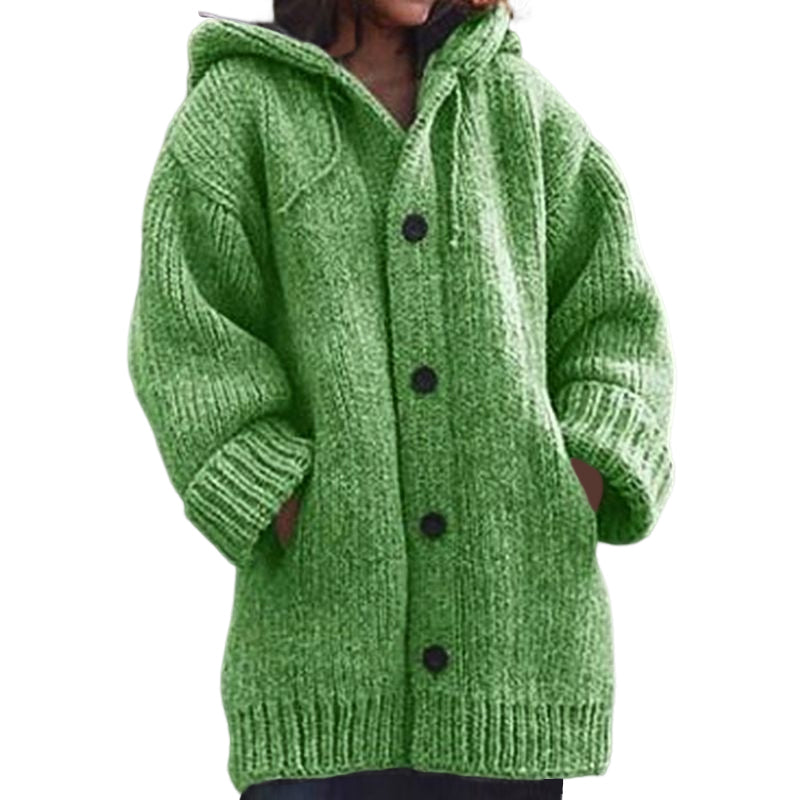 2023 NEW Button Down Hooded Knitted Cardigan👚