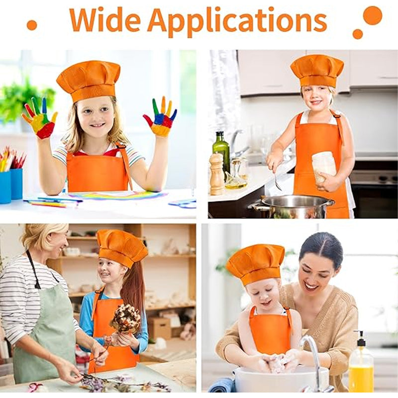 Kid Apron and Chef Hat Set