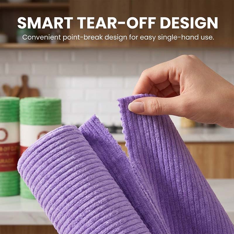 Tearable Bamboo Velvet Cleaning Towels