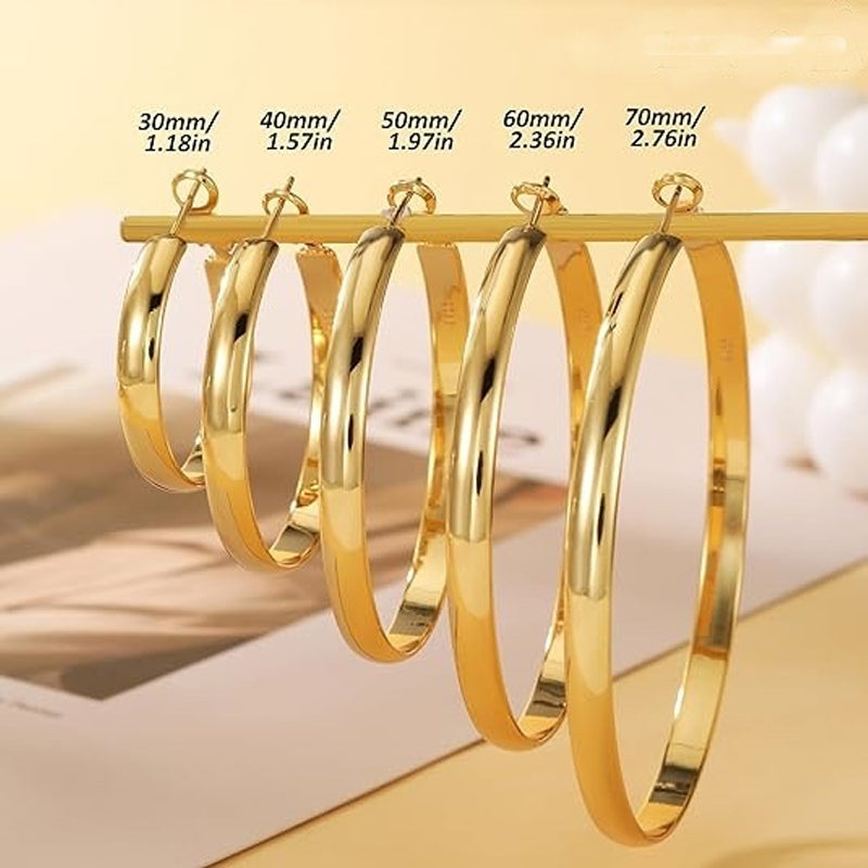Wide Hoop Earrings