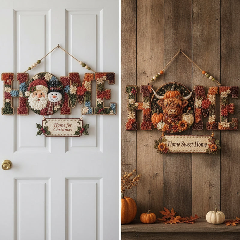 DIY Fabric Poke Art HOME Sign Kit