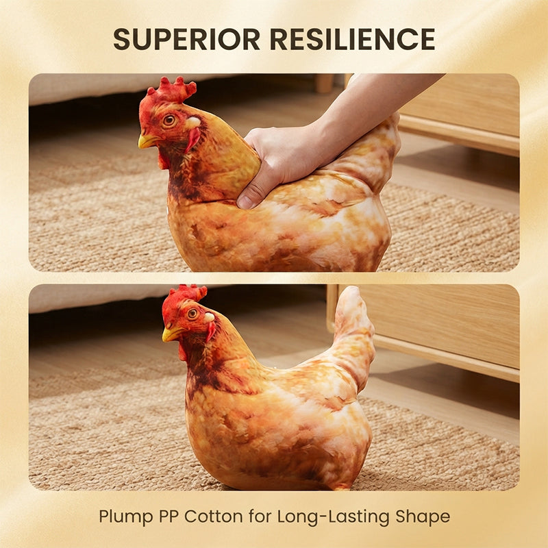 Chicken-Shaped Plush Pillow