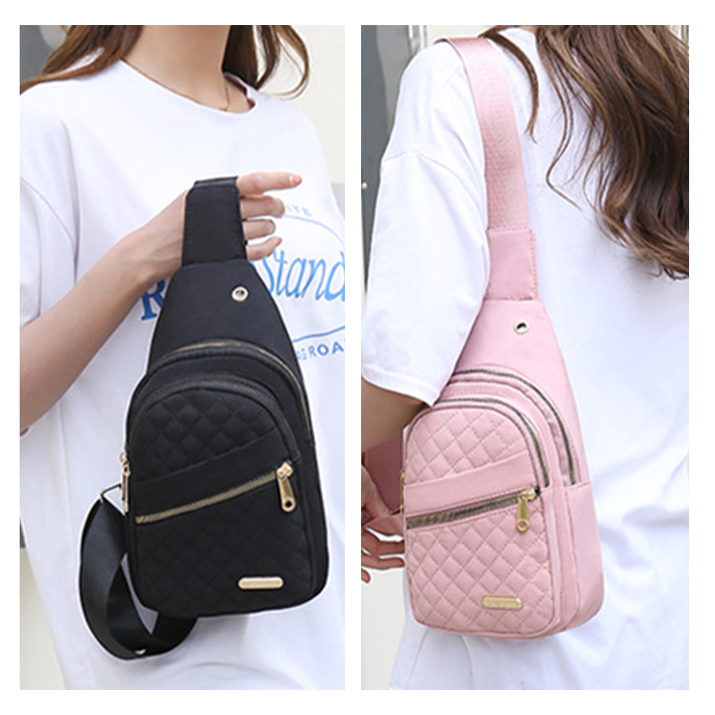 Diamond Checkered Crossbody Bag