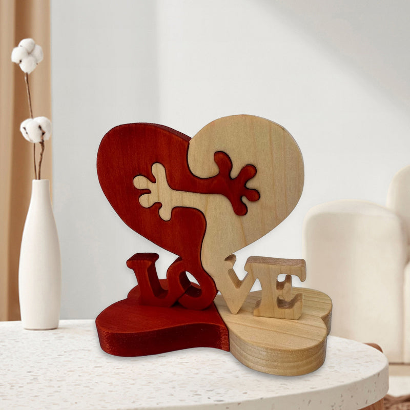 Wooden Heart of Love Ornament