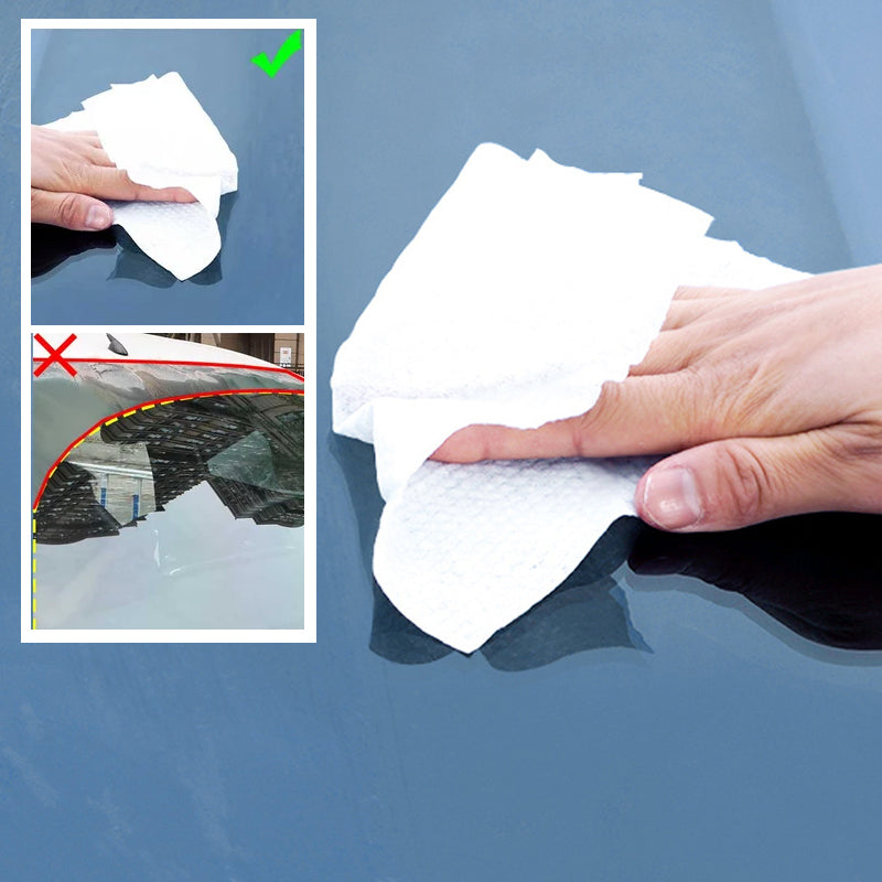 Wipes for removing oil films on car glass