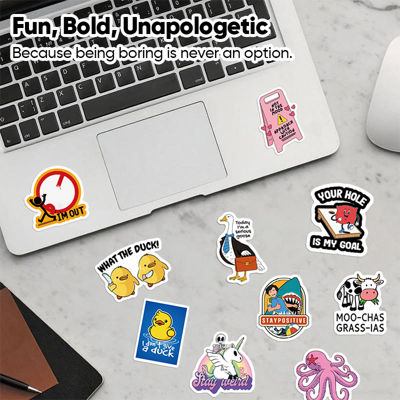 130 PCS Funny Saying Sticker