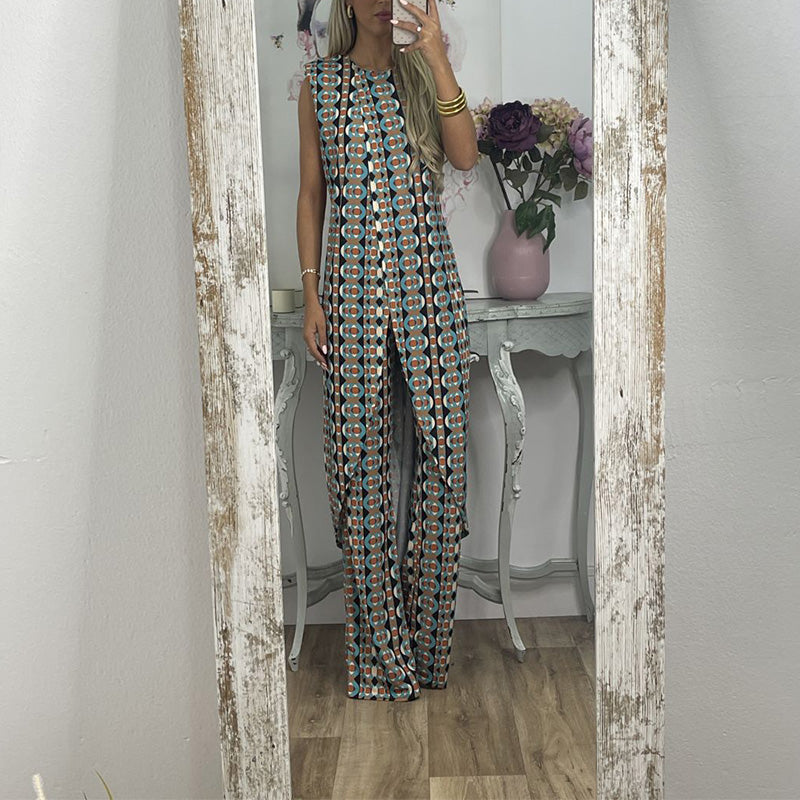 Abstract Printed Comfy Suit For Women