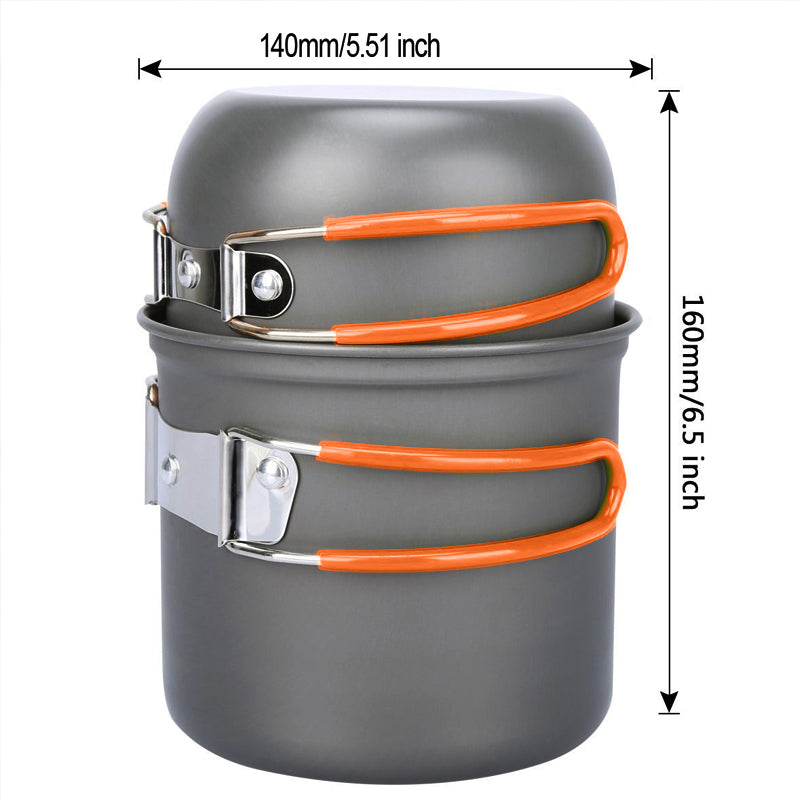 Portable Camping Cookware Mess Kit