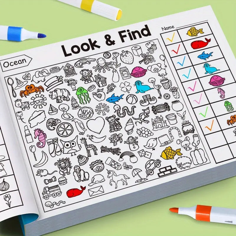 Kids Hidden Object Coloring Book