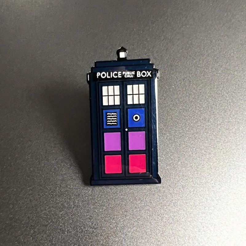 Rainbow Pride Tardis Pin