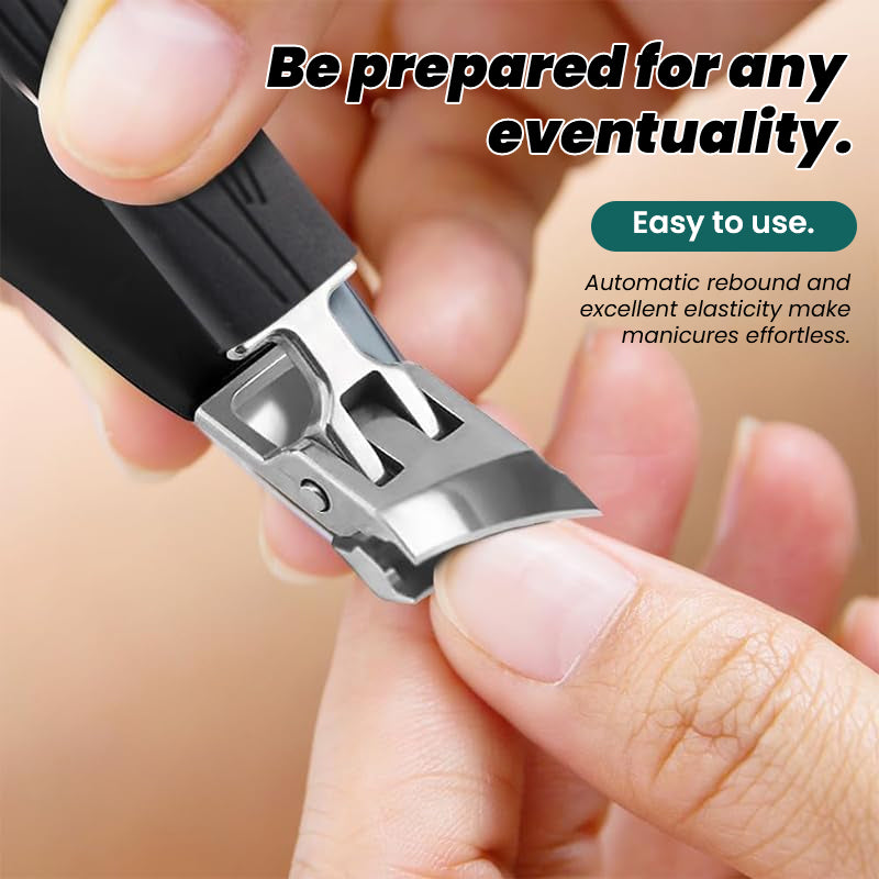 Splash-proof slanted nail clipper