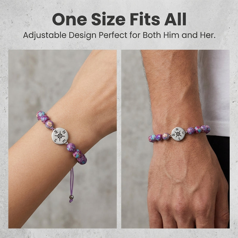 Inspirational compass bracelet graduation gift