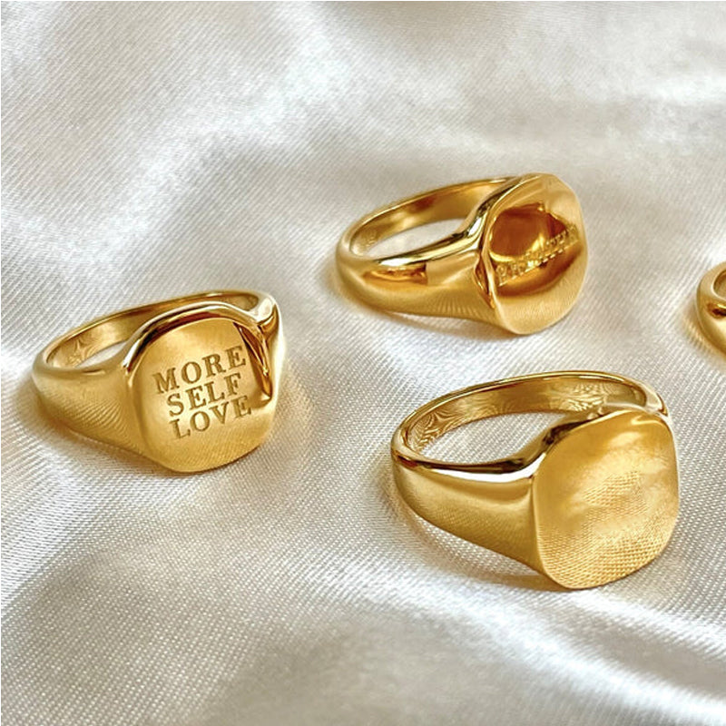 Alphabet Gold Ring