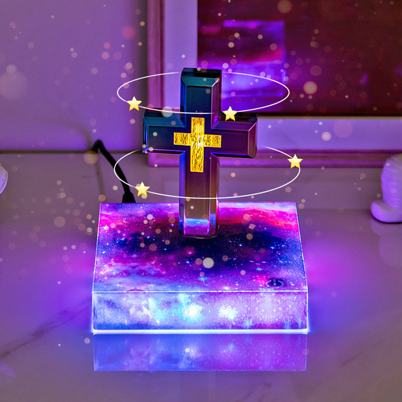 Magnetic Levitating Lamp Floating Cross