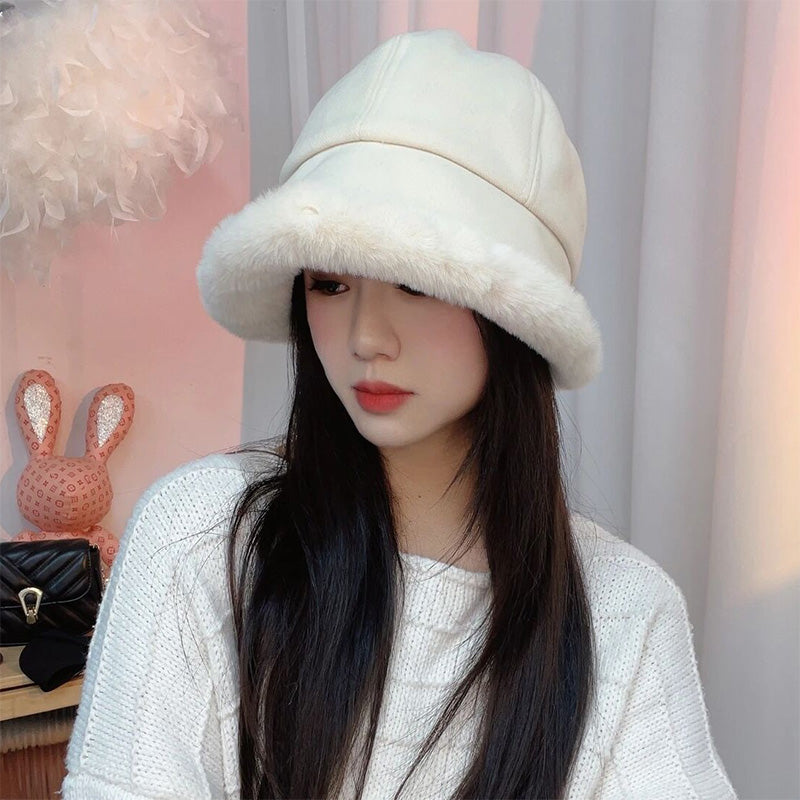 Winter thick plush ear protection hat