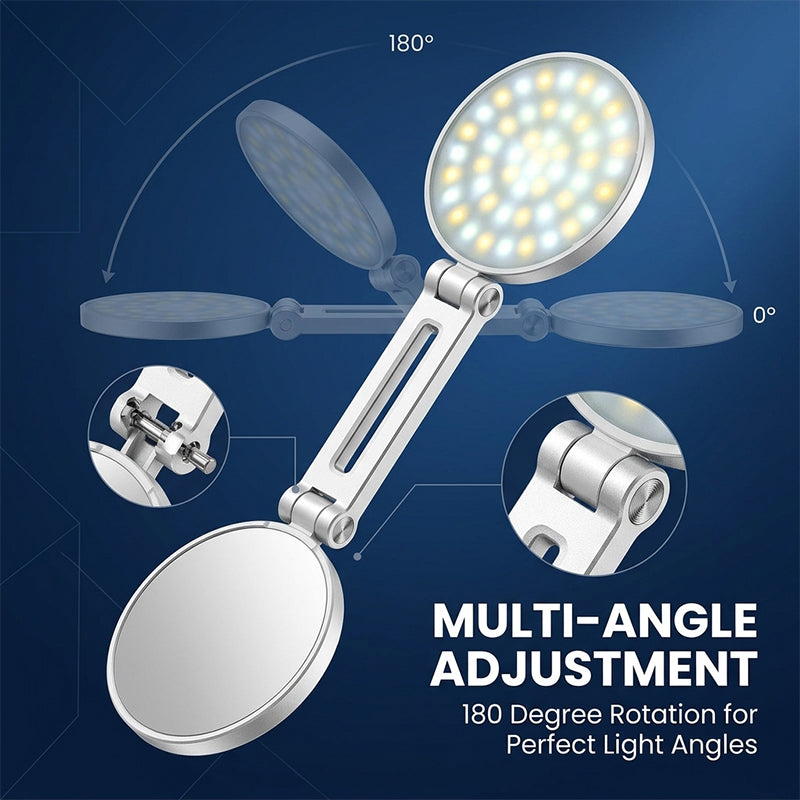 Magnetic RGB Selfie Ring Light with Mirror