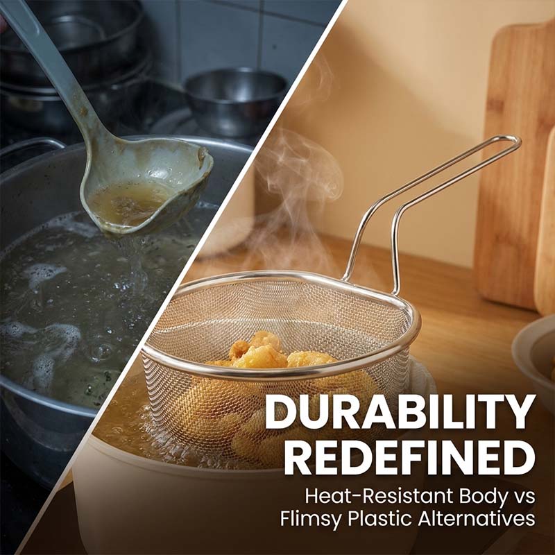 Sturdy Stainless Steel Mesh Strainer Basket