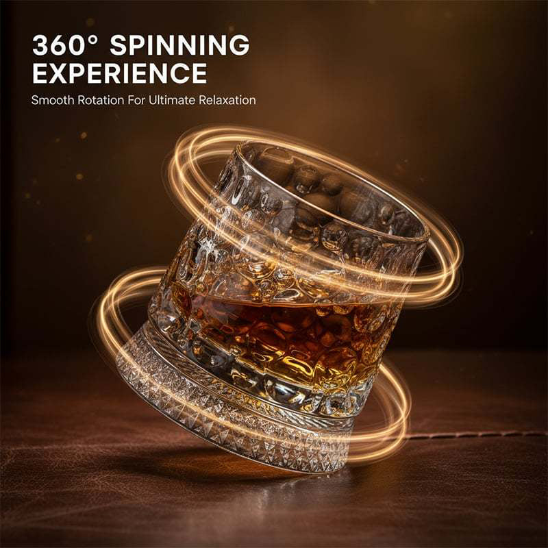 Rotating Whiskey Glass