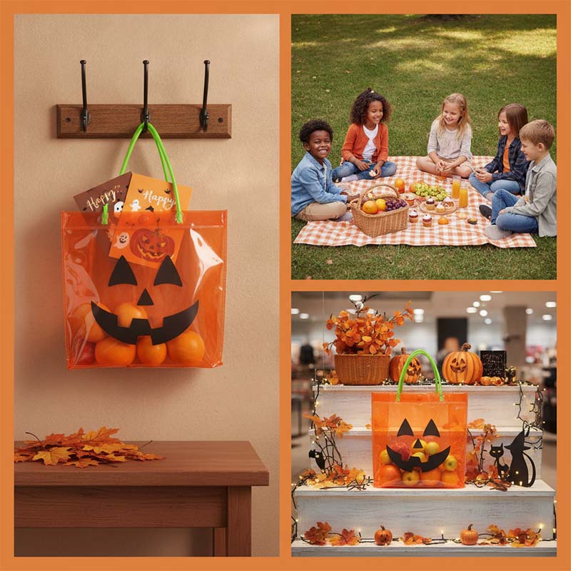 PVC Pumpkin Handle Bag