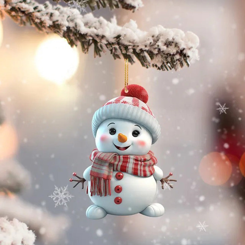 Acrylic Snowman Stacked Christmas Ornaments
