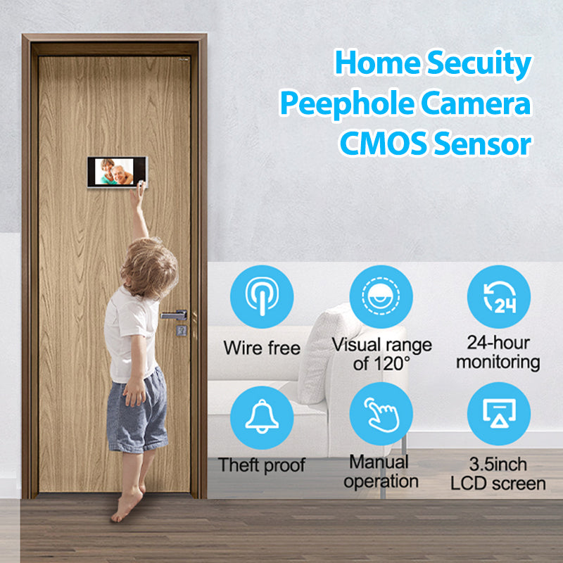 Digital Doorbell LCD 120 Degree Eye Electronic Peephole Doorbell