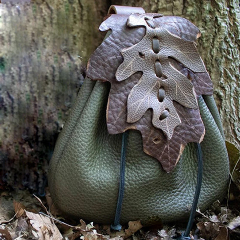 Medieval Leaf Belt Pouch