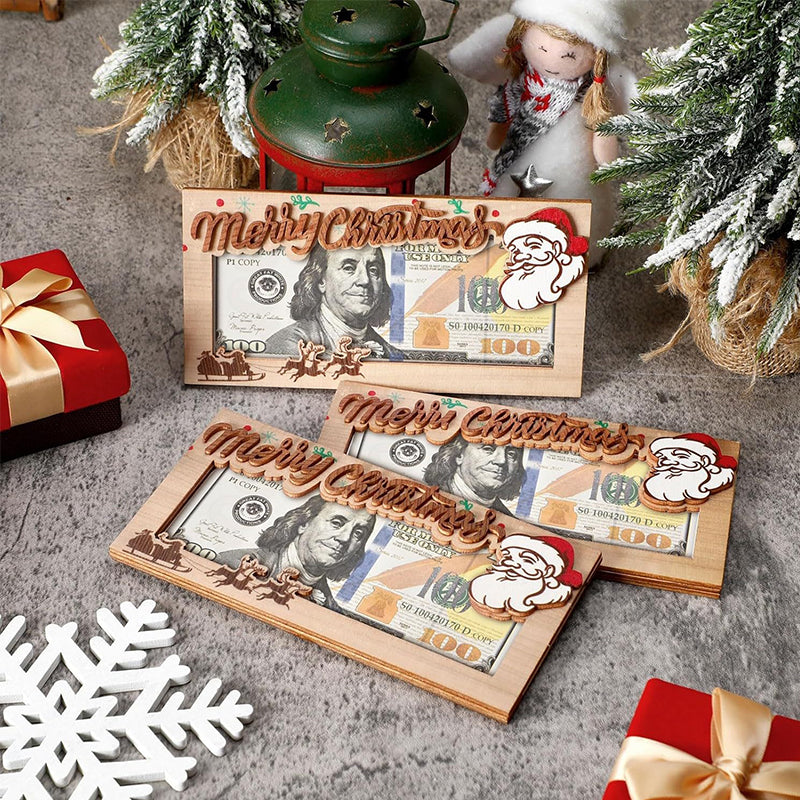 Christmas wooden wallet