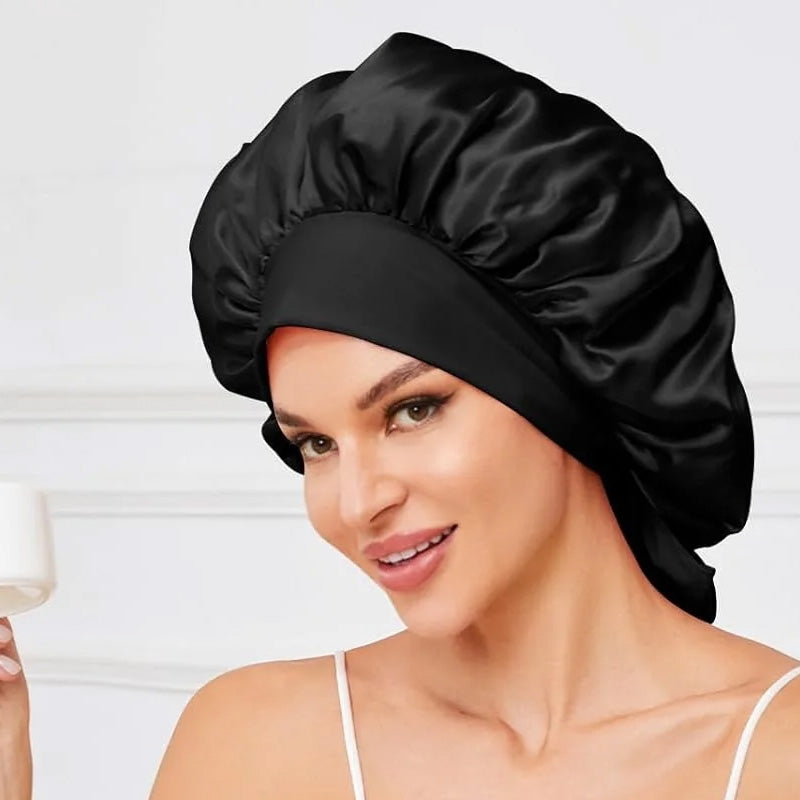 Bow Stretch Wide Brim Floppy Sleeping Hat