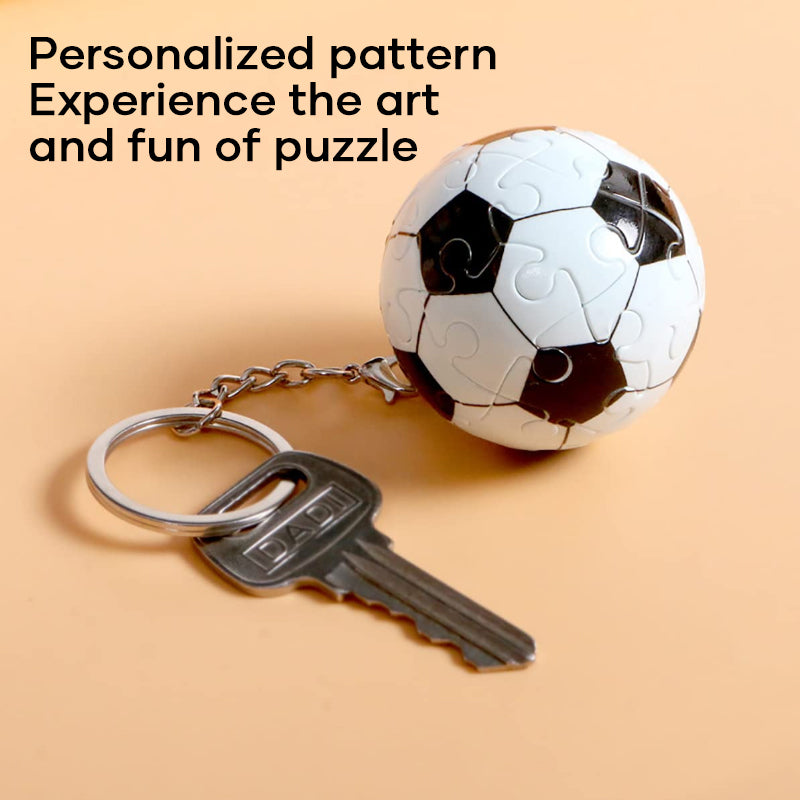 Puzzles Globe Ball Keychain