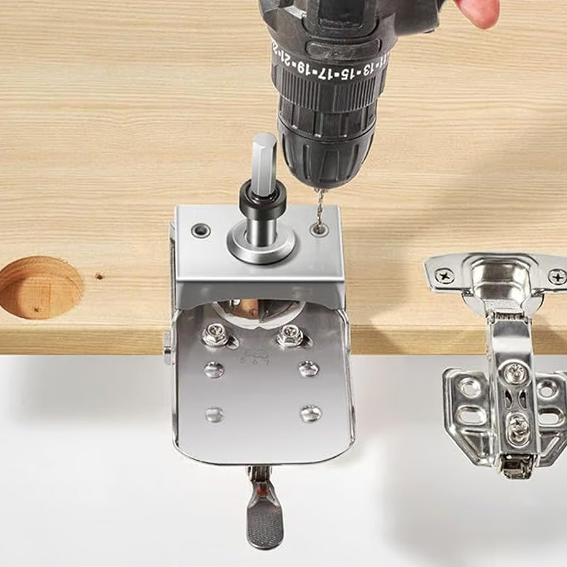 Adjustable hinge hole device
