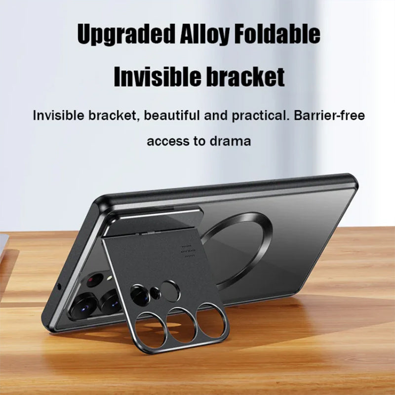 Magnetic Suction Folding Bracket Aromatherapy Phone Case For Samsung