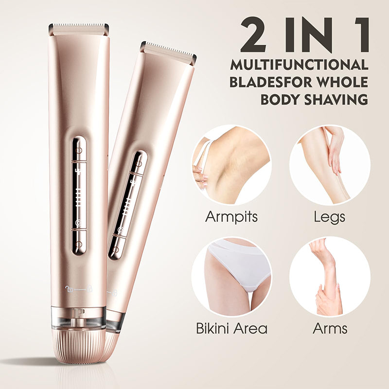 2-in-1 Electric Shaver & Bikini Trimmer for Women
