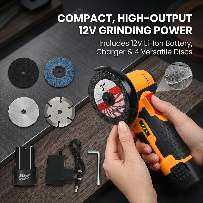 12V Brushless Mini Angle Grinder Kit