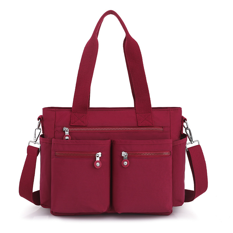 Double Pocket Tote Shoulder Bag