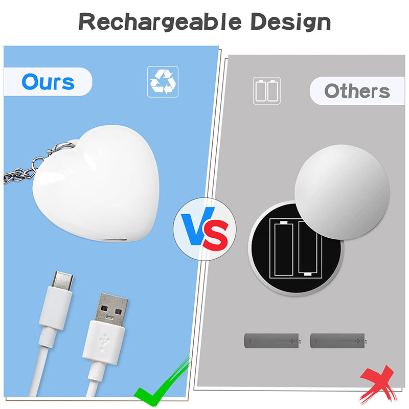 Heart-shaped keychain night light