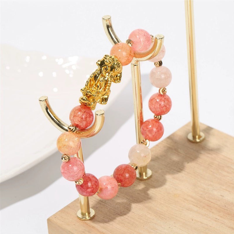 3D Hard Gold 99 Obsidian Sand Gold Pixiu Bracelet
