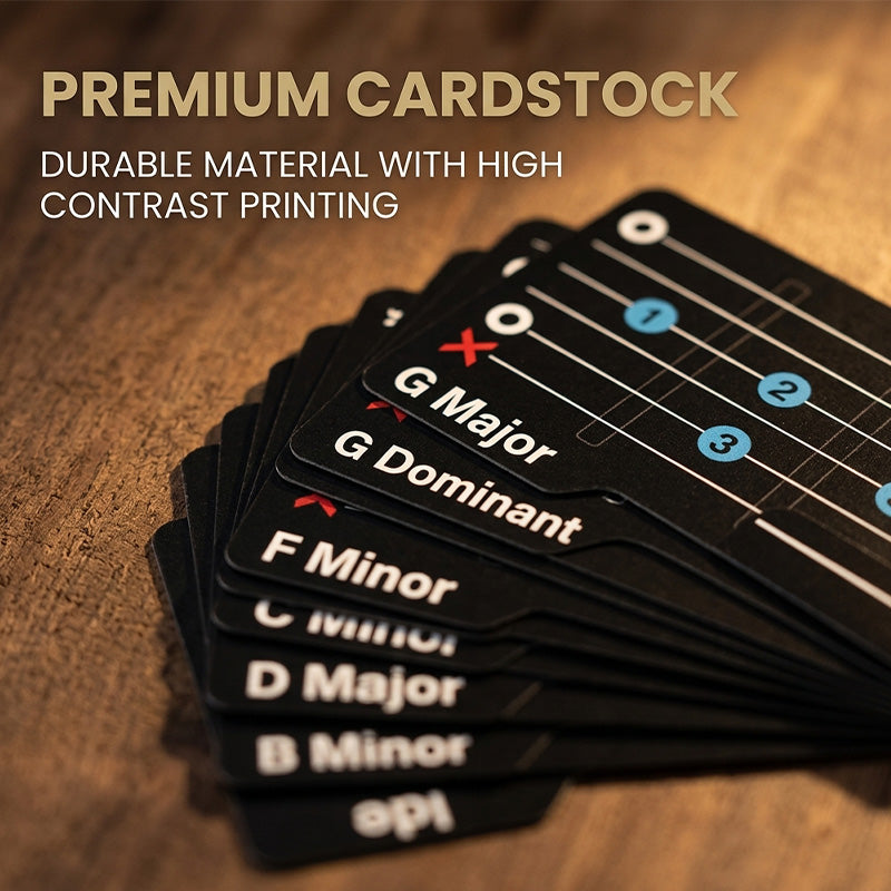 Guitar Chord Learning Cards for Beginners