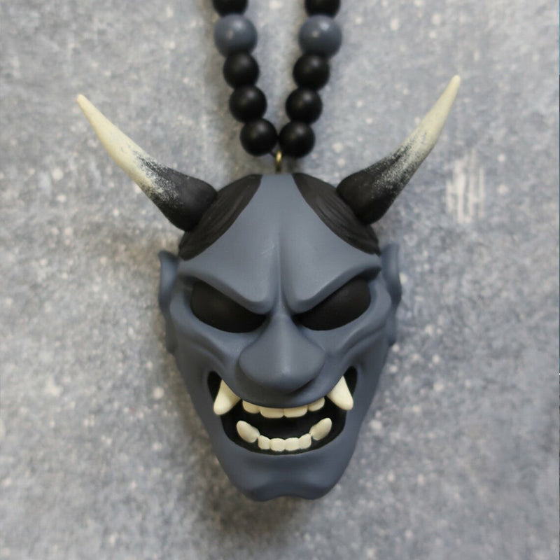 Japanese Oni Mask Car Rear View Mirror Ornament