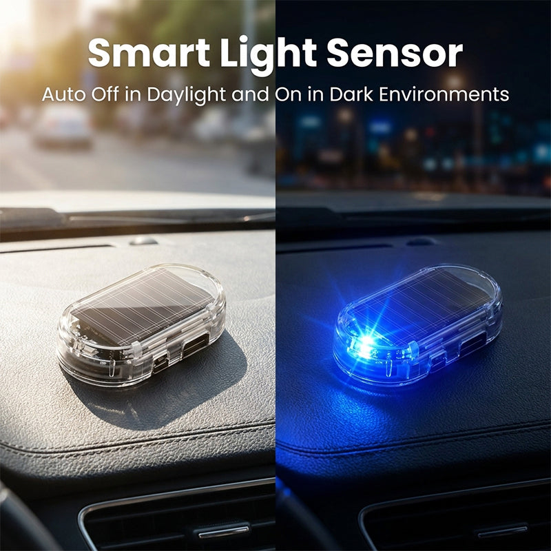 Solar Car Anti-Theft LED Warning Light
