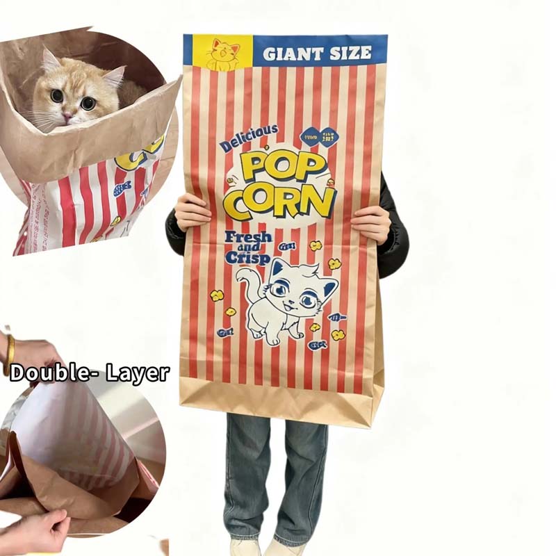 Popcorn Kraft Paper Hide-and-Seek Pet Play Bag