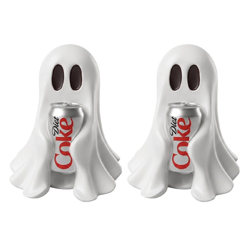 Resin Ghost Statue Holding Soda Can