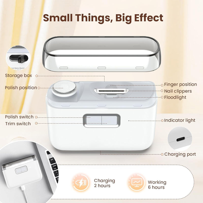 USB Rechargeable Electric Nail Grooming Kit