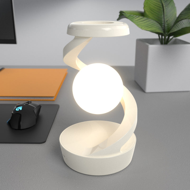 Floating wireless charging desk lamp