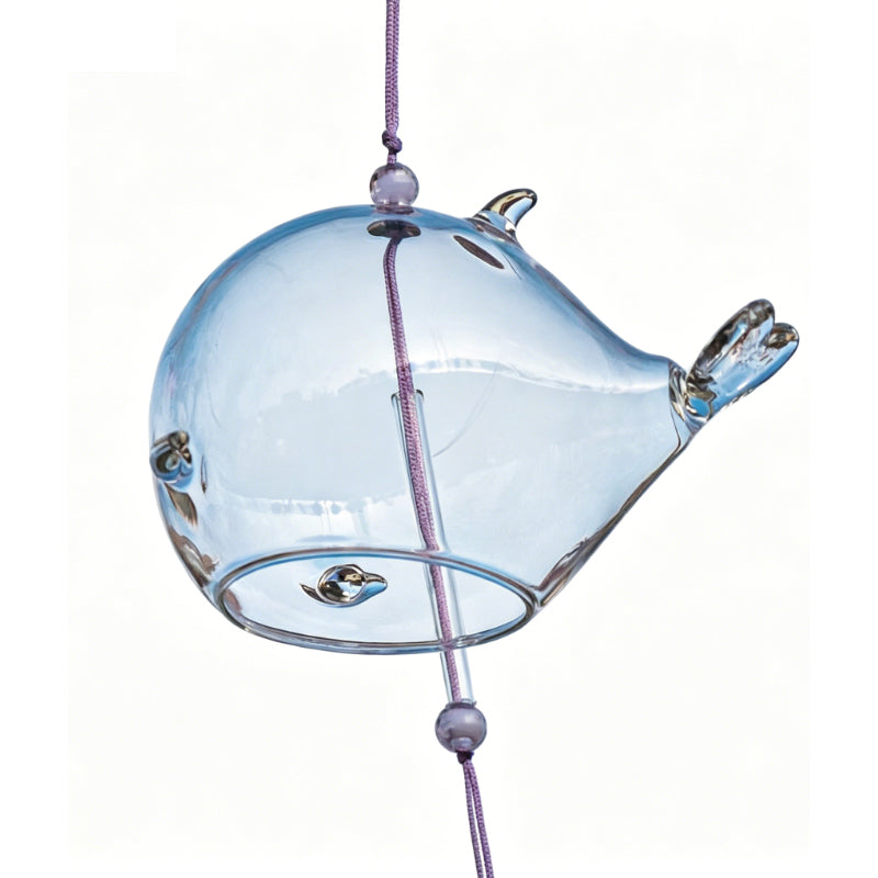 Whimsical Glass Doodle Wind Chimes Outdoor Decor