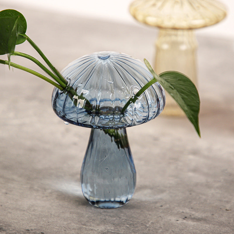 Handmade Glass Mushroom Bud Vase