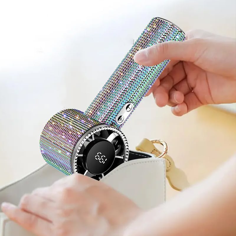 Diamond Edition Digital Display Handheld Fan