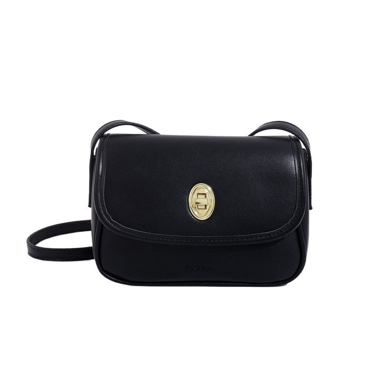 Small square bag with lock clasp