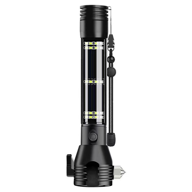 Solar Power Multi-Function Tactical Flashligh