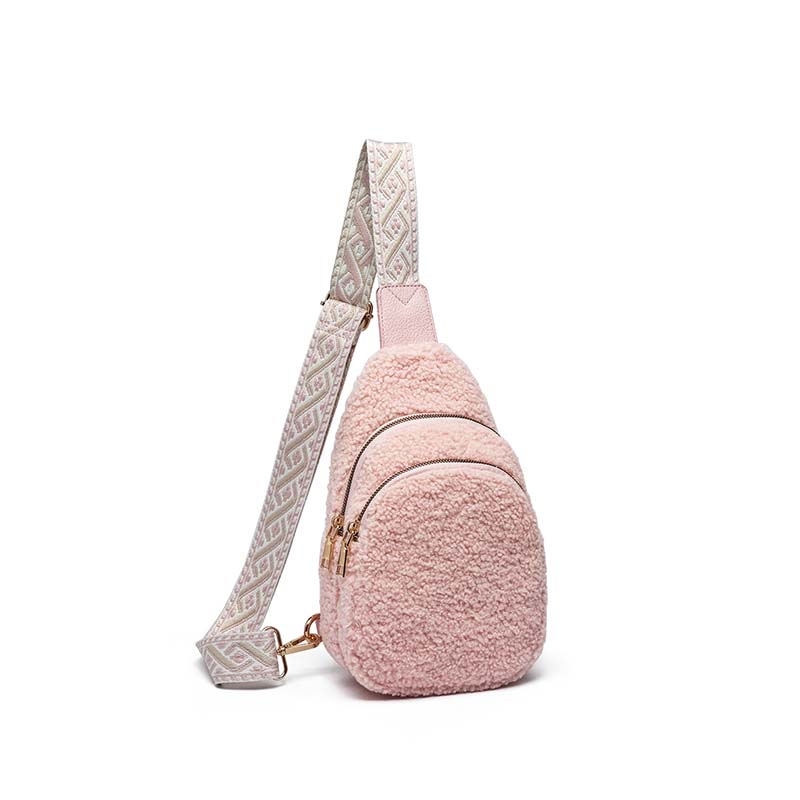 Autumn and winter plush messenger bag