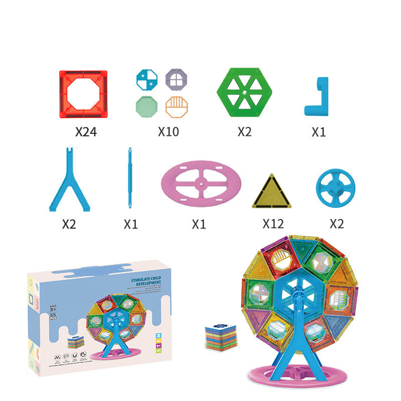 Early childhood education magnetic building blocks